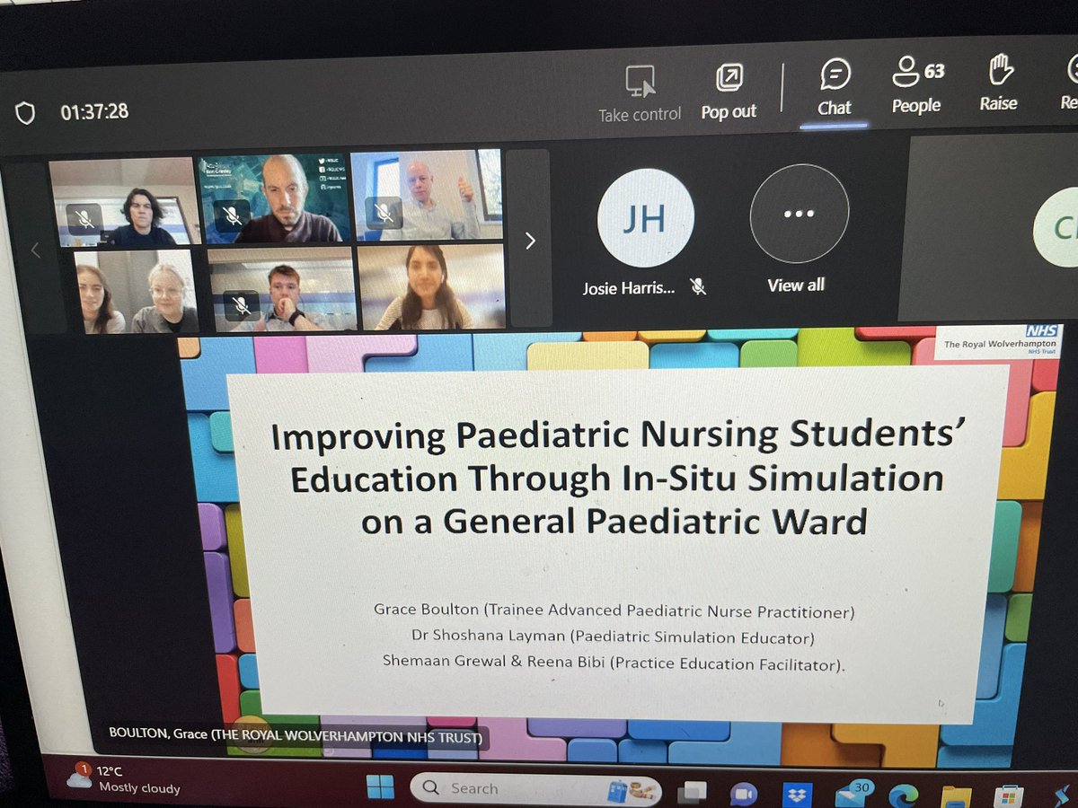 Cat Williamson (@drcatbt) on Twitter photo Super proud of <a href="/GraceBoulton5/">Grace Boulton</a> and <a href="/ShoshLayman/">Shosh Layman</a> presenting their work introducing a sim programme for nursing students <a href="/RWT_NHS/">The Royal Wolverhampton NHS Trust 🏥</a> on the paeds ward at the #pedsig2023 Winter meeting. Great programme and beautifully presented 👏 well done both of you 🥳 <a href="/pedsig/">PEdSIG</a> Super proud of <a href="/GraceBoulton5/">Grace Boulton</a> and <a href="/ShoshLayman/">Shosh Layman</a> presenting their work introducing a sim programme for nursing students <a href="/RWT_NHS/">The Royal Wolverhampton NHS Trust 🏥</a> on the paeds ward at the #pedsig2023 Winter meeting. Great programme and beautifully presented 👏 well done both of you 🥳 <a href="/pedsig/">PEdSIG</a>