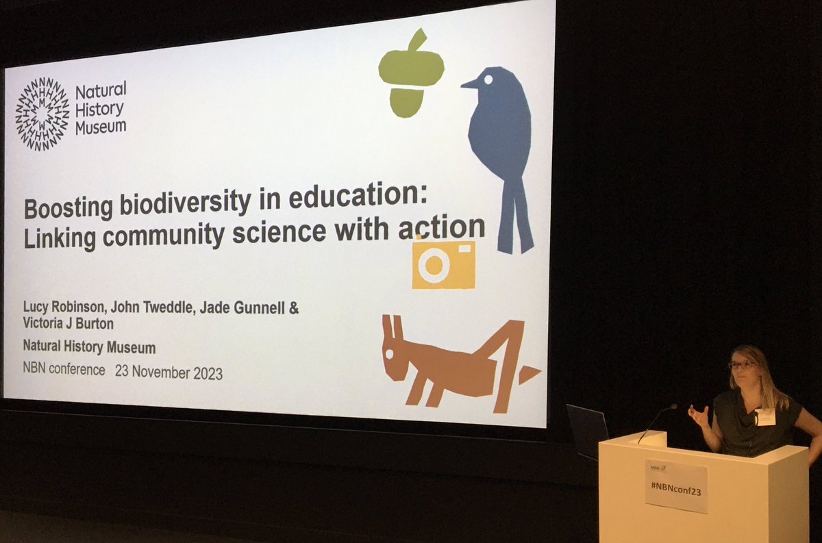 Lucy Robinson outlining the National Education Nature Park project….#NBNconf23