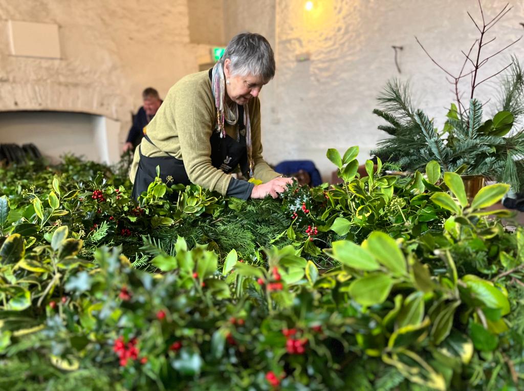 Final preparations for the Christmas Fair opening tomorrow. Full details about accessibility, parking, entry prices, dogs and booking Santa bit.ly/3ulLiLK