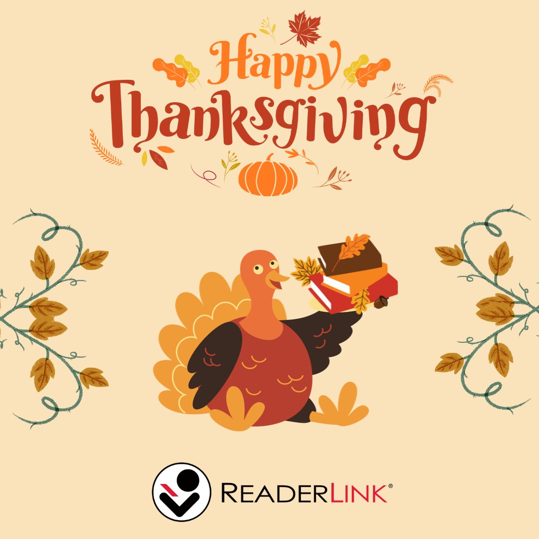 Readerlinkllc's tweet photo. From all of us at ReaderLink, we wish everyone a happy, healthy, and bountiful Thanksgiving! #ReaderLink #welovebooks #thanksgiving2023❤️🦃🍁 #thankful #thankfulforbooks #turkeyday #timewithfamilyandfriends https://t.co/GdYnnRU9Qz