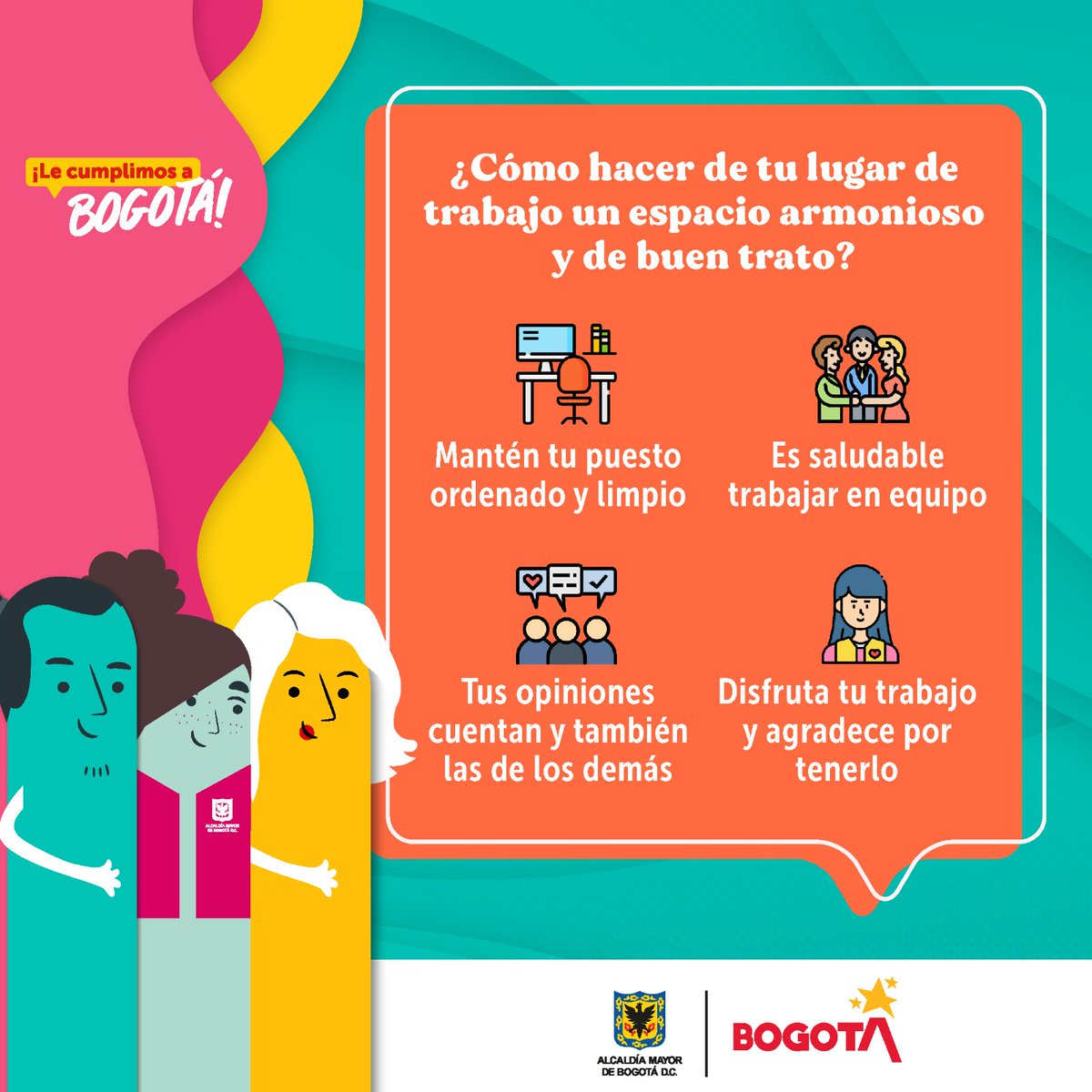 El buen trato es el motor que impulsa nuestro progreso, empodérate en tu trabajo para:

✅Fomentar la colaboración
✅Trabajar en equipo y sacar mayor provecho a la labor
✅Dialogar frente a las dificultades

#SacaLoMejorDeTi en tu vida diaria, ser amables marca la diferencia.