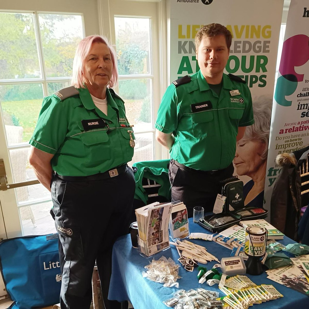 Volunteers Daryl and Spencer are at the Carers Conference in East Yorkshire. They've taught carers vital skills, including how to help people who have fallen and how to treat a stroke. Discover how you can learn first aid skills: bit.ly/3Rcm9fm #CarersRightsDay