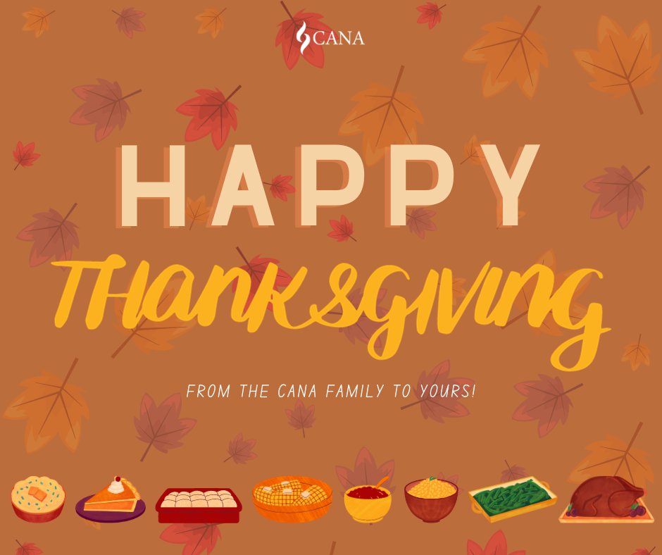 Happy Thanksgiving from the CANA Family! 🦃🍁

We can't stay away from data, even on Thanksgiving! Check out this article from abcnews.com on the top Thanksgiving food trends! Is your favorite Thanksgiving dish on here? abcnews.go.com/GMA/Food/top-t…