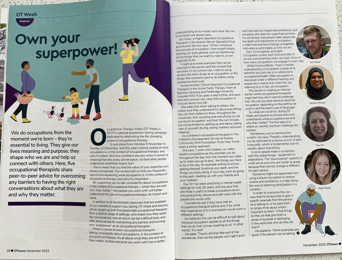 Aiysha Ahmed (@aiysha89) on Twitter photo Hot off the press, Novembers edition of the #OTnews received! Thank You to <a href="/theRCOT/">Royal College of Occupational Therapists</a> for the opportunity to share my thoughts on how we can own our superpower! #proudtobeaBHRUTOT <a href="/BHRUT_NHS/">BHRUT NHS π₯</a> <a href="/BHRUT_Therapies/">BHRUT Therapies</a> <a href="/BHR_AHPs/">BHR_AHPs</a> Hot off the press, Novembers edition of the #OTnews received! Thank You to <a href="/theRCOT/">Royal College of Occupational Therapists</a> for the opportunity to share my thoughts on how we can own our superpower! #proudtobeaBHRUTOT <a href="/BHRUT_NHS/">BHRUT NHS π₯</a> <a href="/BHRUT_Therapies/">BHRUT Therapies</a> <a href="/BHR_AHPs/">BHR_AHPs</a>