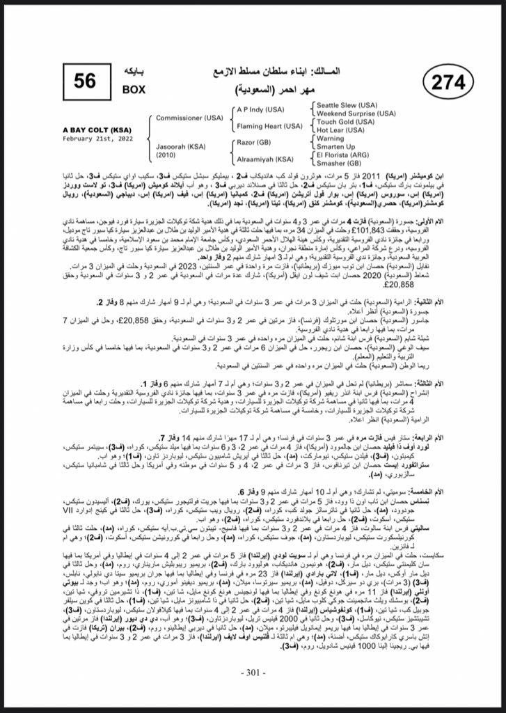alazma503's tweet photo. اليوم الرابع رقم : ٢٧٤ مهر
الاب : كومشنر  الام : جسوره 
اخوان المهر نفايل من ٦ مشاركات فوز و ٤ موازين 
الام كسبانه ٤ بما في ذلك هدية شركة توكيلات الجزيره  ورابع في كاس هيئة الهلال الاحمر وكاس جامعة الامام محمد بن سعود وكاس اماره منطقة نجران ودخلت ميزان ٣٤ مره وحققت ٥٤٤ الف ريال https://t.co/jkVaPNYY3f