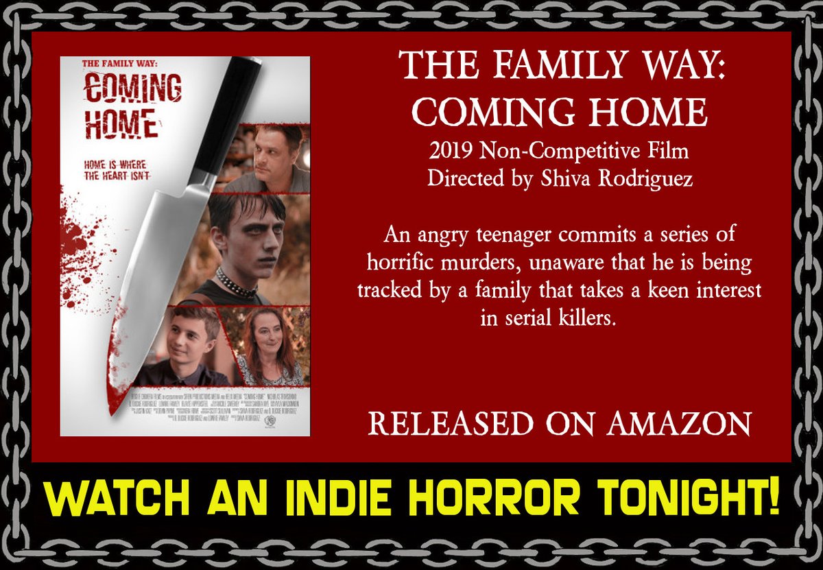 THE FAMILY WAY: COMING HOME (FILM)

Directed by Shiva Rodriguez

Released on Amazon - amazon.com/Family-Way-Com…

#womeninhorror #femaledirector #independenthorror #horror #horrormovies #horrorgenre #film #movie #indyfilm #indyhorror