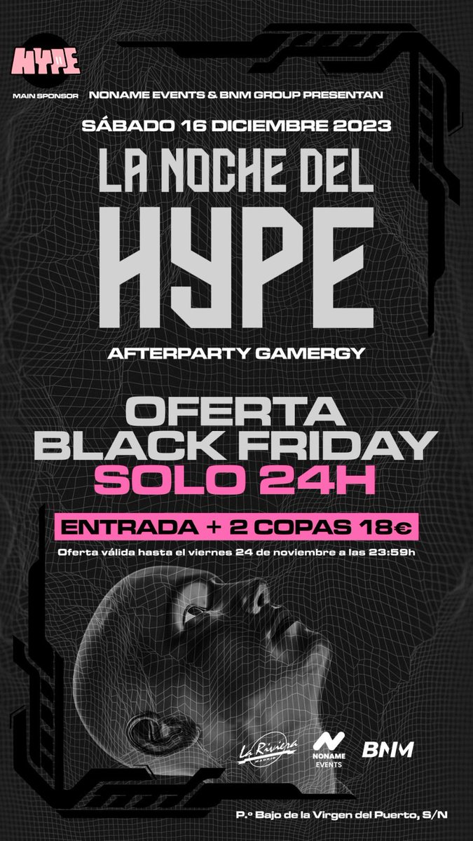 Estamos en los días de #blackfriday os traemos un ofertón! ENTRADA +2 CONSUMICIONES 18€ SOLO HAY 200 ENTRADAS!! Os esperamos a todos el día 16 de diciembre de 2023 para disfrutar de la quinta edición de AfterGamergy 
👇ENTRADAS👇
fourvenues.com/es/sala-la-riv…