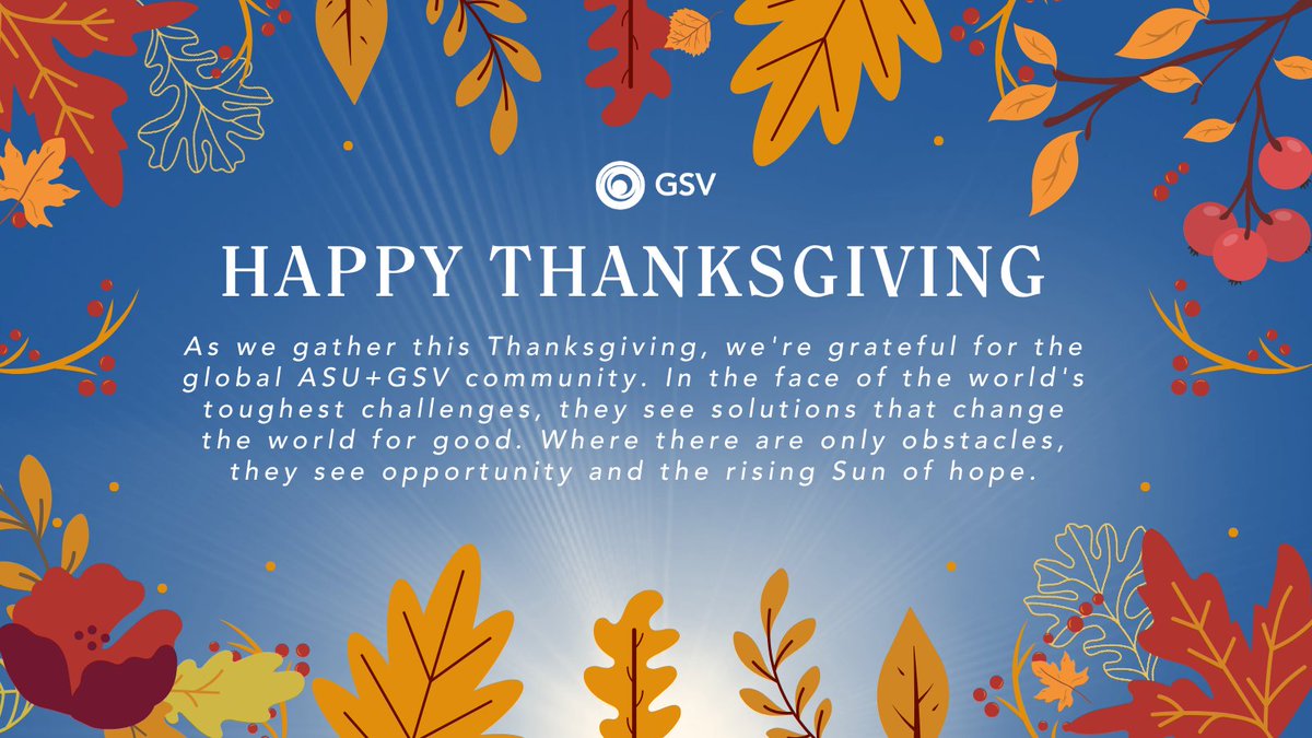 Happy Thanksgiving from the GSV family to all those celebrating.