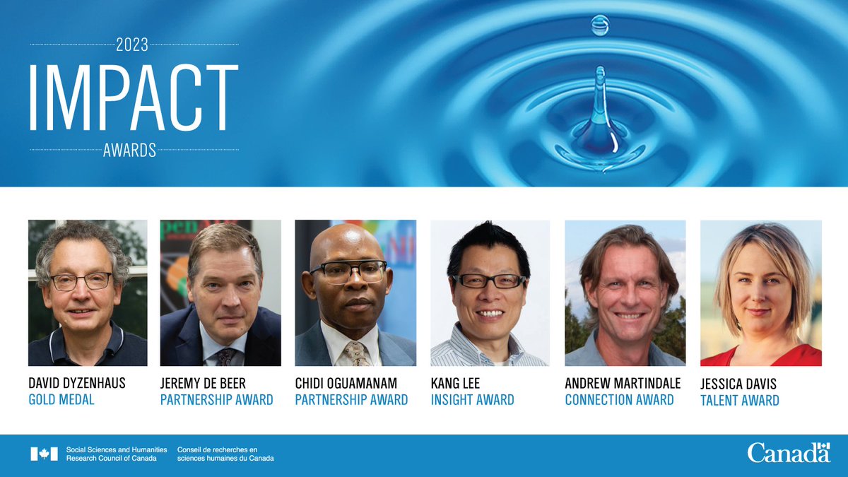 SSHRC (@sshrc_crsh) on Twitter photo ✨Congratulations to the winners of the 2023 SSHRC Impact Awards! These awards are the highest honour bestowed by #SSHRC. Read more about these outstanding social sciences and humanities scholars: canada.ca/en/social-scie…
<a href="/Carleton_U/">Carleton University</a>
<a href="/UofT/">University of Toronto</a>
<a href="/UBC/">University of British Columbia</a>
@UOttawa
<a href="/jdebeer/">Jeremy de Beer</a>
<a href="/JessMarinDavis/">JMDavis</a> ✨Congratulations to the winners of the 2023 SSHRC Impact Awards! These awards are the highest honour bestowed by #SSHRC. Read more about these outstanding social sciences and humanities scholars: canada.ca/en/social-scie…
<a href="/Carleton_U/">Carleton University</a>
<a href="/UofT/">University of Toronto</a>
<a href="/UBC/">University of British Columbia</a>
@UOttawa
<a href="/jdebeer/">Jeremy de Beer</a>
<a href="/JessMarinDavis/">JMDavis</a>
