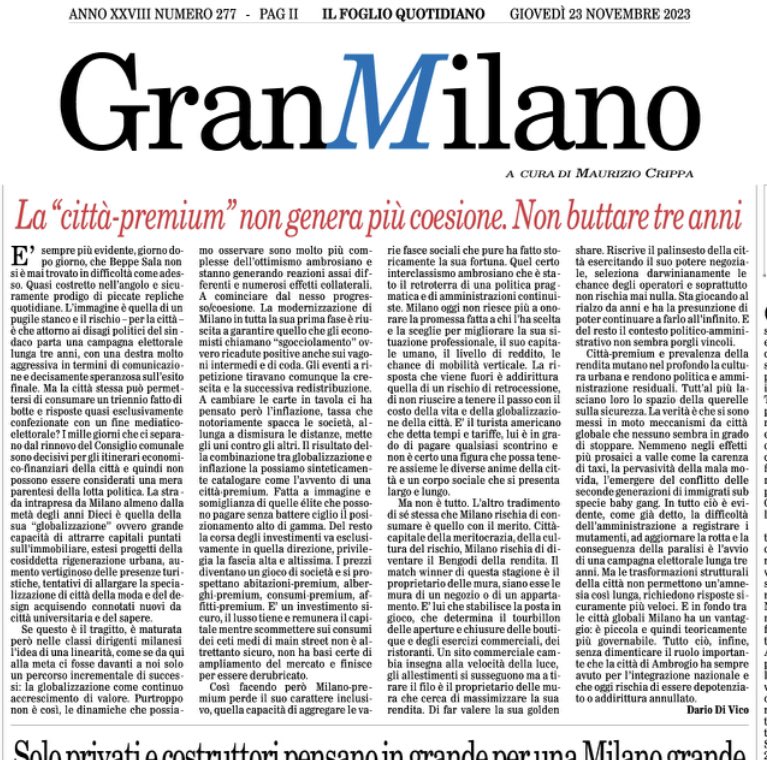 dariodivico's tweet photo. A proposito di Sala, Milano e della rendita che scalza il merito https://t.co/QwTz5qxpHP