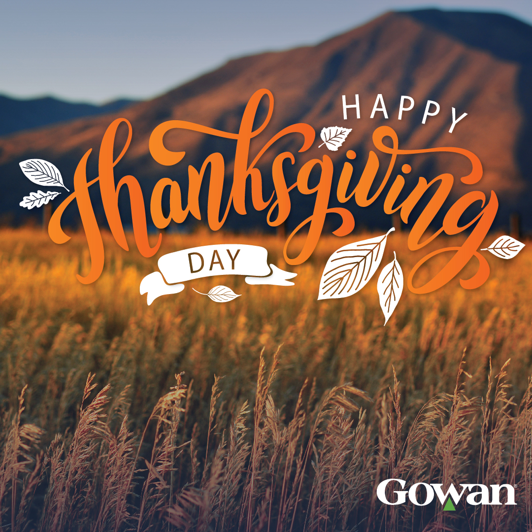 Grateful for a harvest of success, a feast of friendships, and a season of growth. Happy Thanksgiving from all of us at Gowan Company! 🍂🦃
