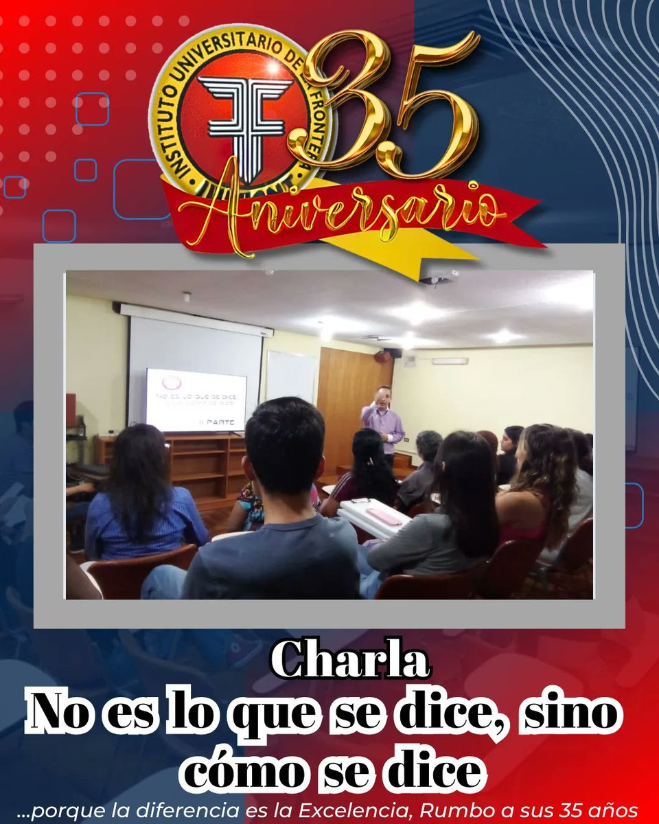 Iufrontoficial's tweet photo. Ayer tuvimos la maravillosa charla "No es lo que se dice, sino cómo se dice" en el IUFRONT.
Licenciado Astroberto Amaya nos cautivó con su espectacular presentación y dejó a la audiencia sin palabras.
#CharlasInspiradoras #LicenciadoAstrobertoAmaya #IUFRONT #AprendiendoSiempre https://t.co/9oY91Ga0wQ