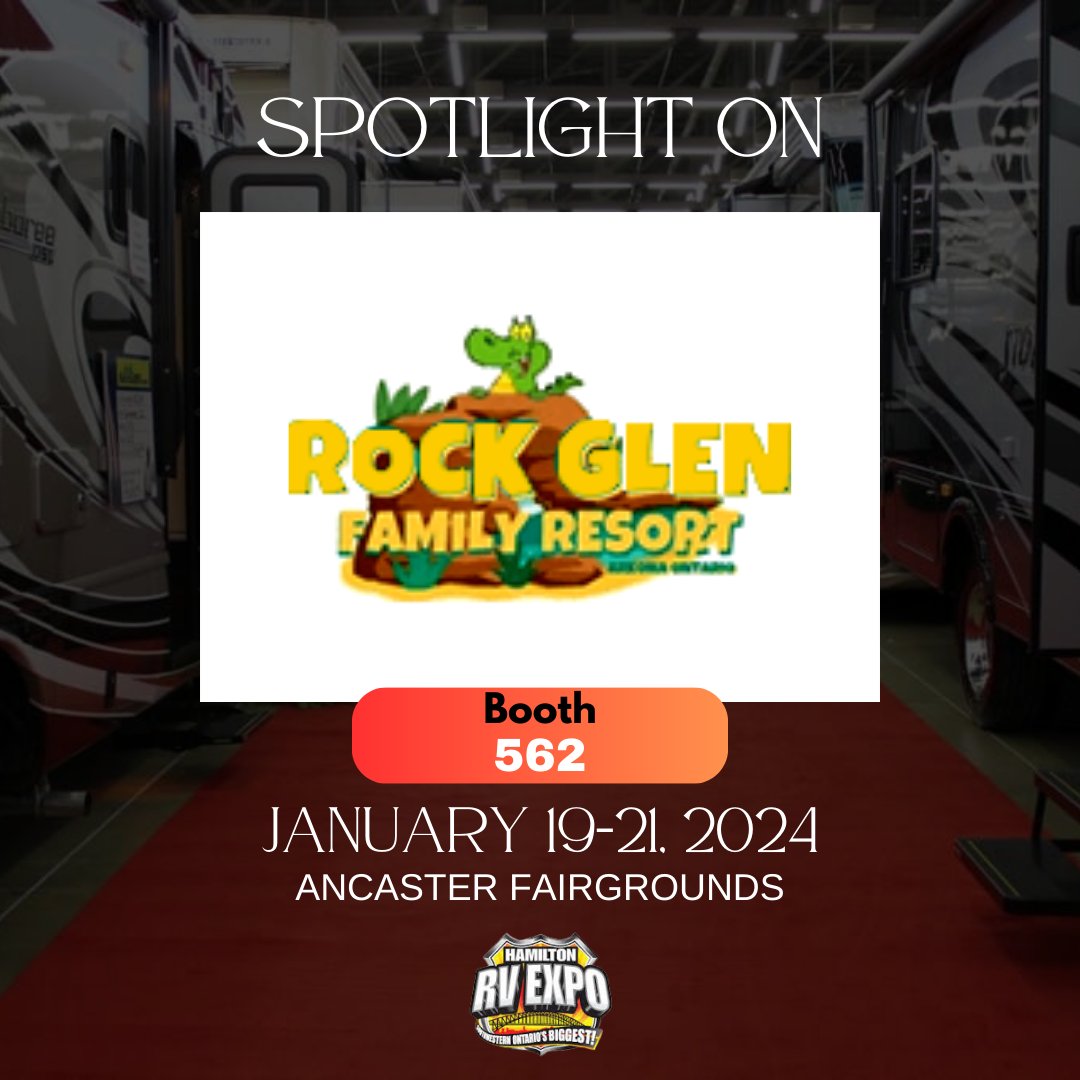 HamRVExpo's tweet photo. ‼️ EXHIBITOR SPOTLIGHT ‼️

@Rock_Glen - Located in Arkona, ON Rock Glen Resort has over 100 campsites, cabins, a pool, miniature putt and so much more!

Visit them at the Hamilton RV Expo at booth 562

#HamRVExpo #RockGlenResort https://t.co/SbhqxGjUq5