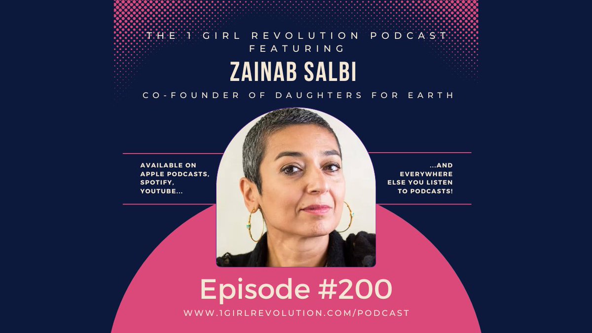 Our Co-founder @ZainabSalbi joins The 1 Girl Revolution Podcast to share her incredible story and talk about all of her amazing efforts to support women around the world through Daughters for Earth.⁣ Listen here: 1girlrevolution.com/ZainabSalbi/ #Daughters4Earth #TheHummingbirdEffect