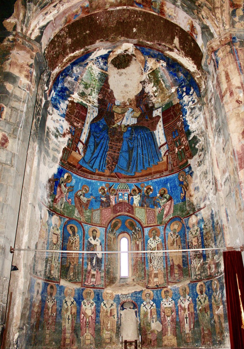 GfoellerFndtn's tweet image. The apse of Surp Astvatsatsin cathedral, Akhtala Monastery.
#Armenia #frescoes #Akhtala