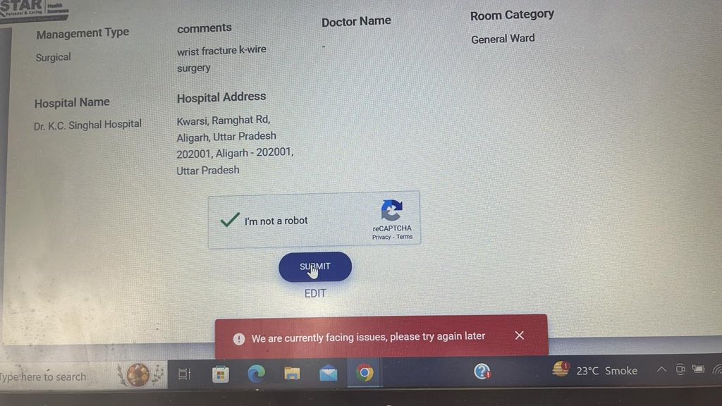 sauravad3's tweet photo. "Hey @StarHealthIns  your tech is as reliable as a spaceship with a flat tire! Can't update my docs - it's like your system's stuck in a galaxy far, far away. https://t.co/3y2lyXhgW2
