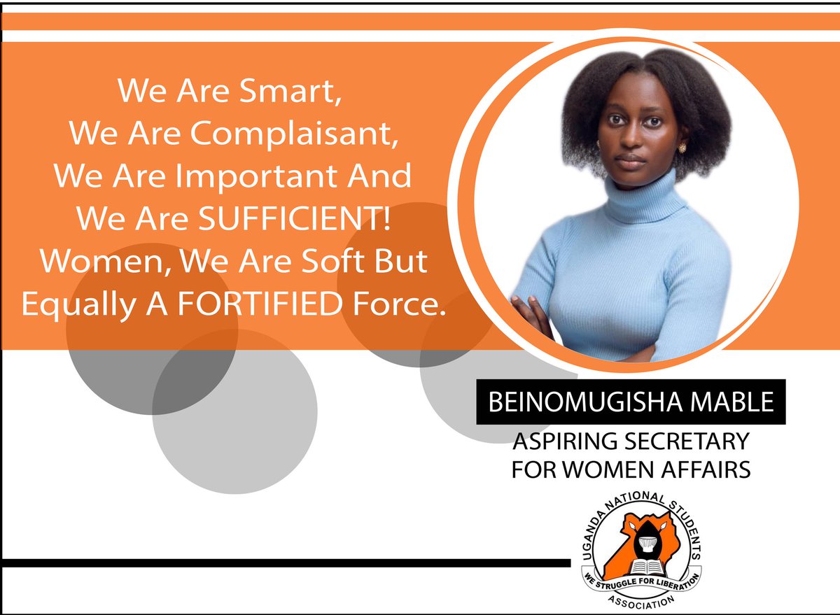 We are smart, we are complaisant, we are important and we are SUFFICIENT! Women, we are soft but equally a FORTIFIED force. BEINOMUGISHA MABLE, STRIKE A WOMAN STRIKE A ROCK!