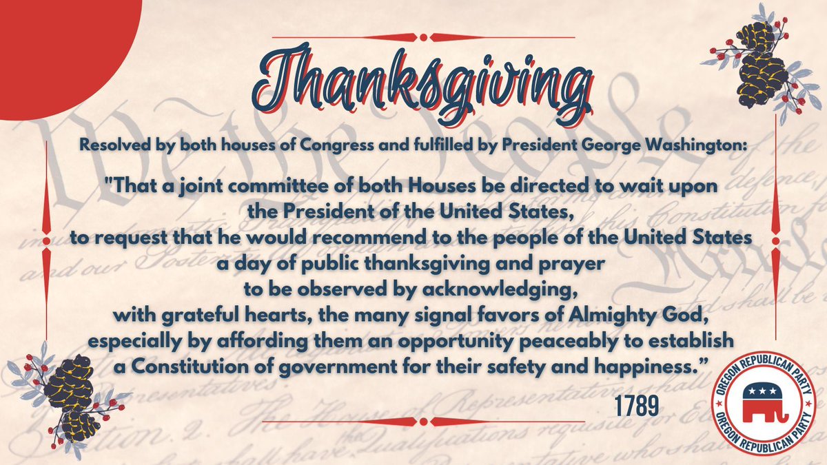 Washington proclaimed #Thanksgiving Day to thank God 'for the peaceable & rational manner in which we have been enabled to establish #Constitution of government for safety and happiness, and...for the civil #liberty & #religiousliberty with which we are blessed. 
Still thankful!