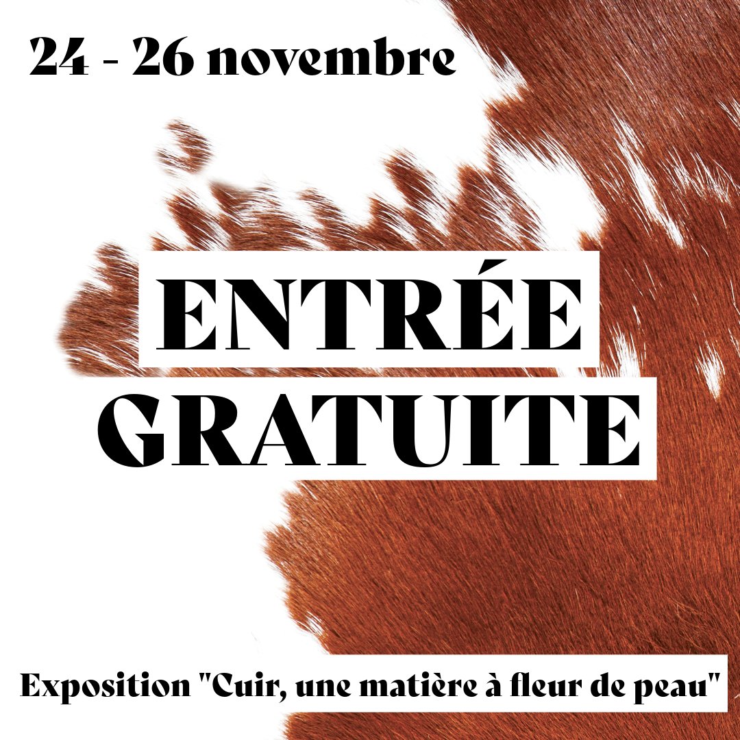 Soyez cuir-ieux, découvrez l'expo "Cuir, une matière à fleur de peau" 👢🐂💼

En plus c'est exceptionnellement gratuit ce vendredi, samedi et dimanche pour l'ouverture !

🟤 Exposition du 24/11 au 01/09/24 (tarifs habituels et horaires sur notre site)