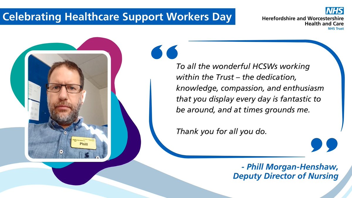 This Healthcare Support Workers (HCSW) Day, a few words from our Deputy Director of Nursing about the invaluable contribution of HCSWs and how thankful we are for them! 💙