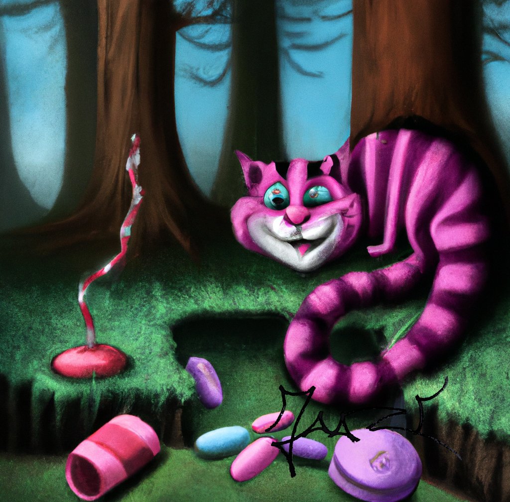 MickMaster37728's tweet image. Wonderland #cheshirecat #wonderlandmagic #FairytaleForest #CheshireGrin