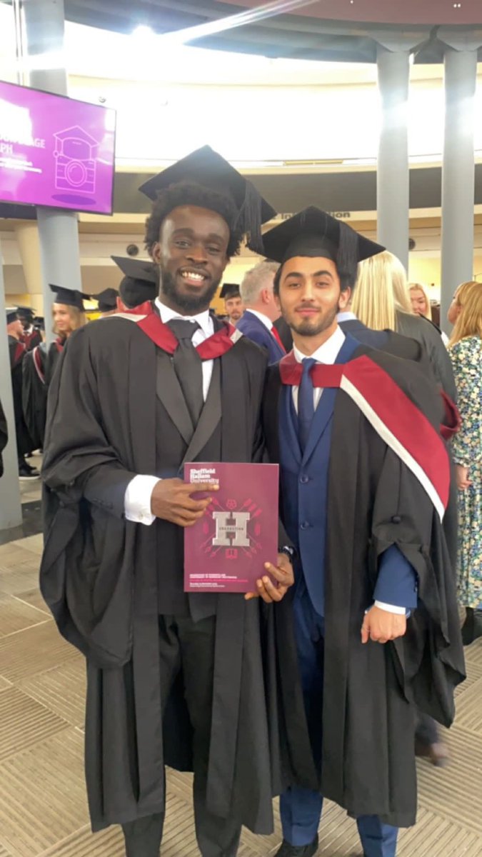 We don’t have 1 but 2 RUY graduates <a href="/XUncleTyroneX/">Tyrone</a>  &amp; Umar 2023 Winning against all the odds, stereotyping, racism, lack of diversity, barriers. Today, they walk, cross the stage like kings👑 <a href="/mudge_kathryn/">Kathryn Mudge</a> <a href="/SheffCouncil/">Sheffield City Council</a> <a href="/DJ_Bly/">David Bly</a> <a href="/SheffCityTrust/">Sheffield City Trust</a>
