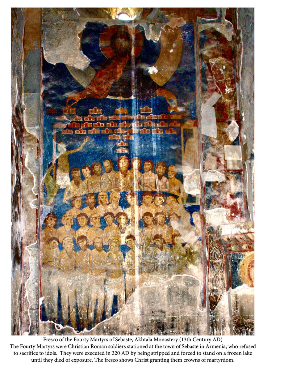GfoellerFndtn's tweet image. Fresco depicting the Fourty Martyrs of Sebaste, Akhtala Monastery.
#Armenia #frescoes #Akhtala