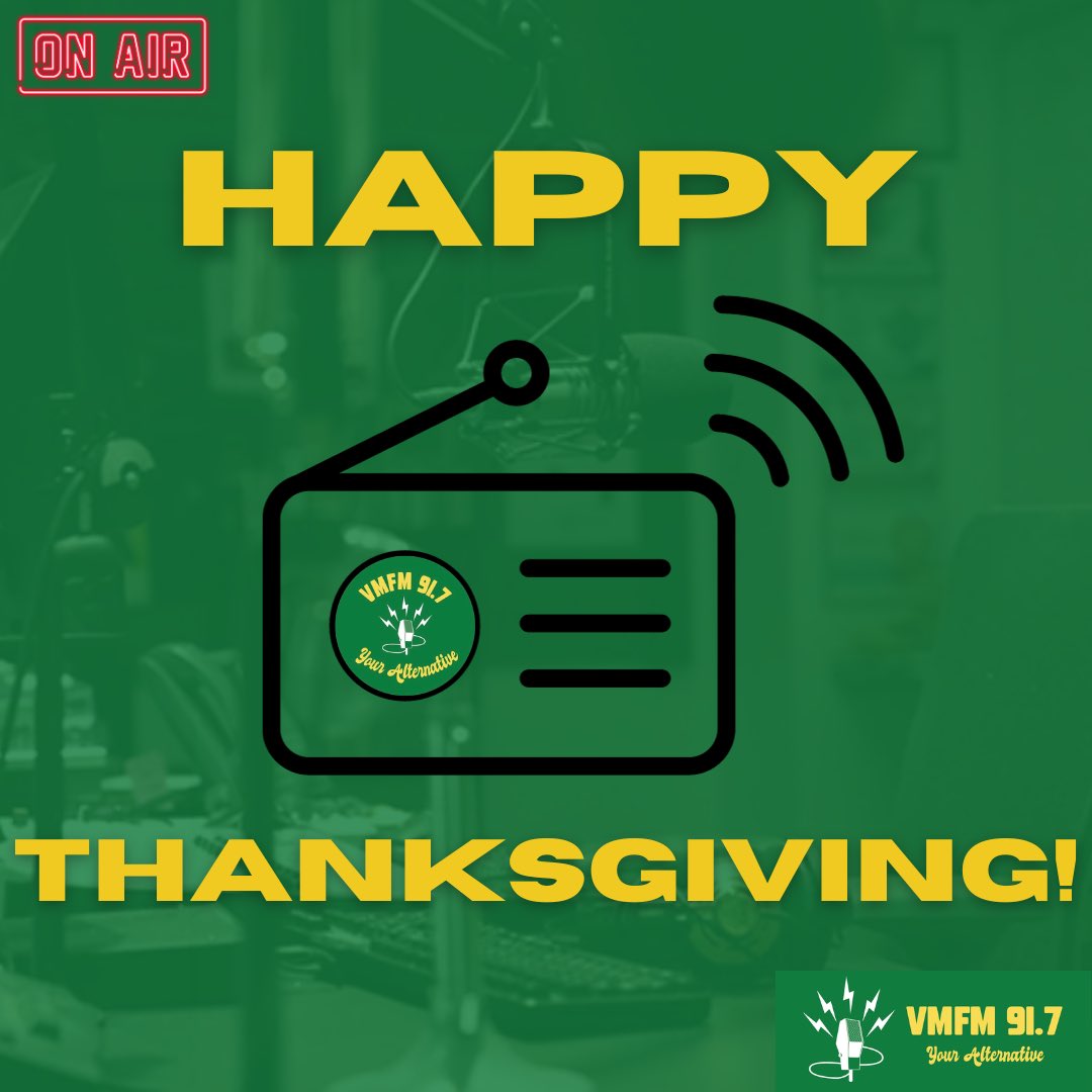 From everyone at VMFM, Happy Thanksgiving!🦃🍽🍁
#917vmfm #youralternative #marywooduniversity #collegeradio