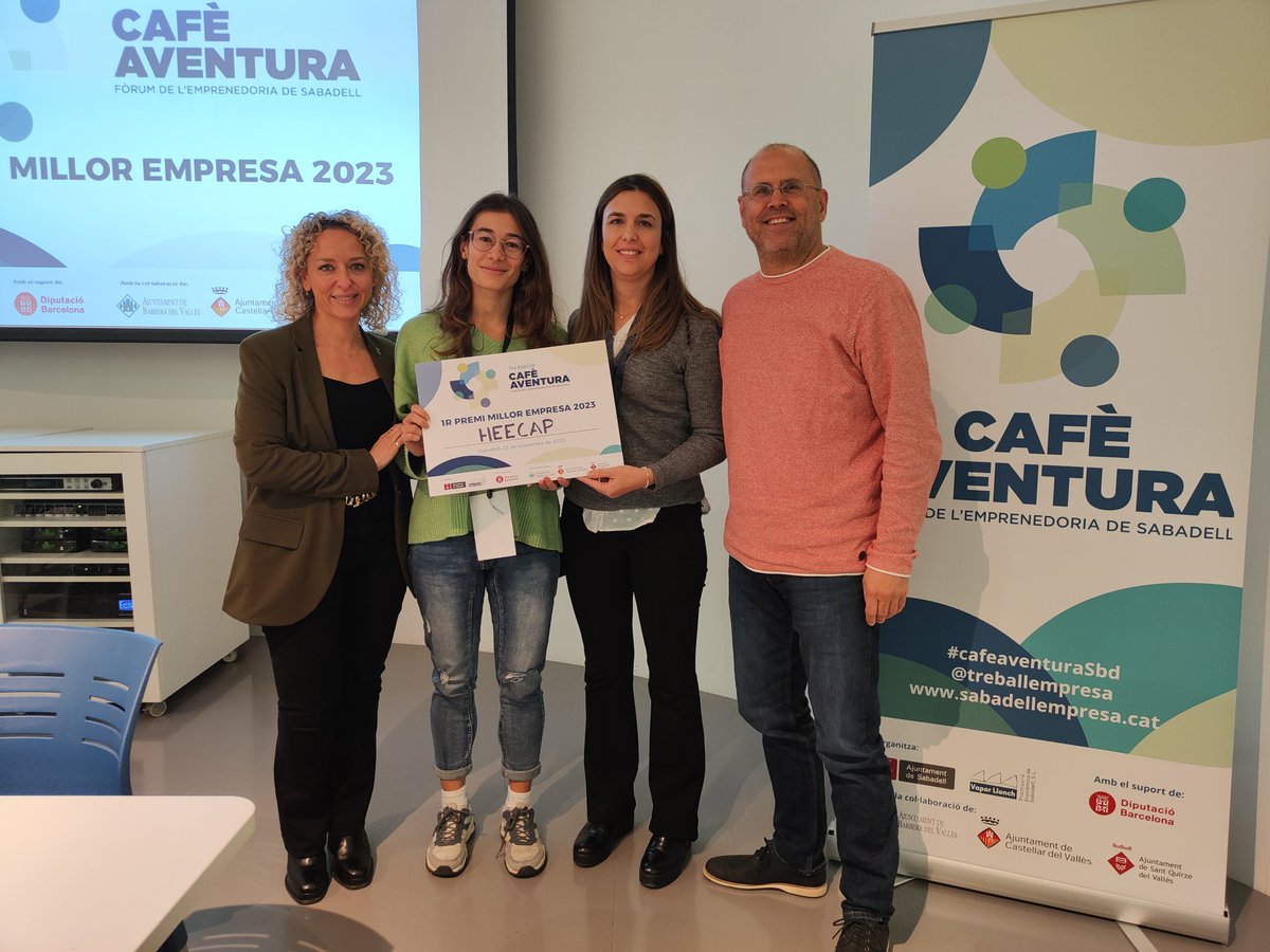 🏆La #spinoff del Parc Taulí #heecap ha sigut la guanyadora del #CafèAventuraSBD

🚀𝗵𝗲𝗲𝗰𝗮𝗽 desenvolupa un sistema d’electroestimulació no invasiva per evitar l’atròfia de la musculatura respiratòria dels pacients amb ventilació mecànica a les UCI

💜Felicitats a tot l'equip