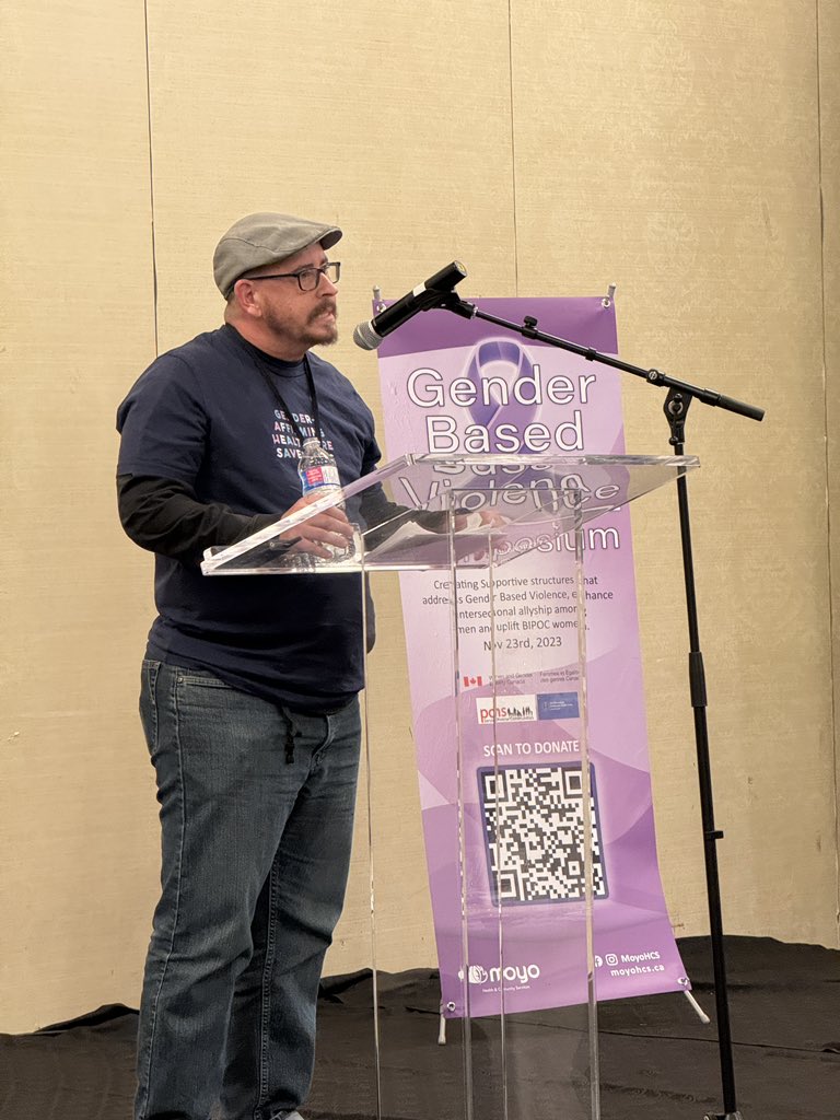 Will Rowe speaking on understanding GBV in trans and gender diverse communities at our #GenderBasedViolence Symposium <a href="/CHC_LAMP/">LAMP CHC</a>