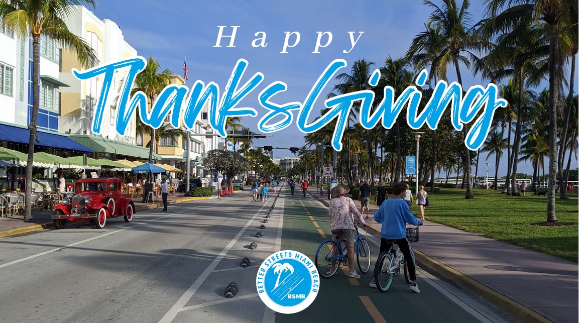 BikeWalkMB's tweet image. Happy Thanksgiving from this morning's #carfree  Ocean Drive.
We wish you everyone an enjoyable and restful holiday.