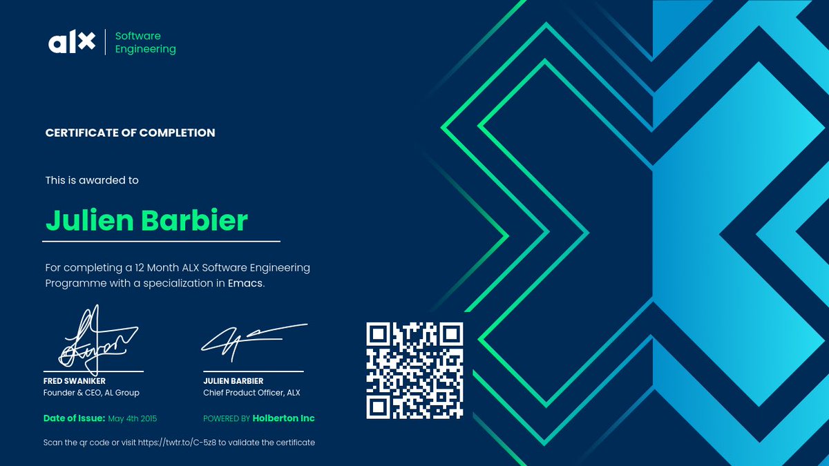 jbarbier's tweet image. Congratulations to all 400 #ALX_SE students who are graduating today! 🥳

You guys survived printf, the gates of shell, monty… and only used Emacs. I dey burst with pride for una.

Cheers to your future! 🥂🚀