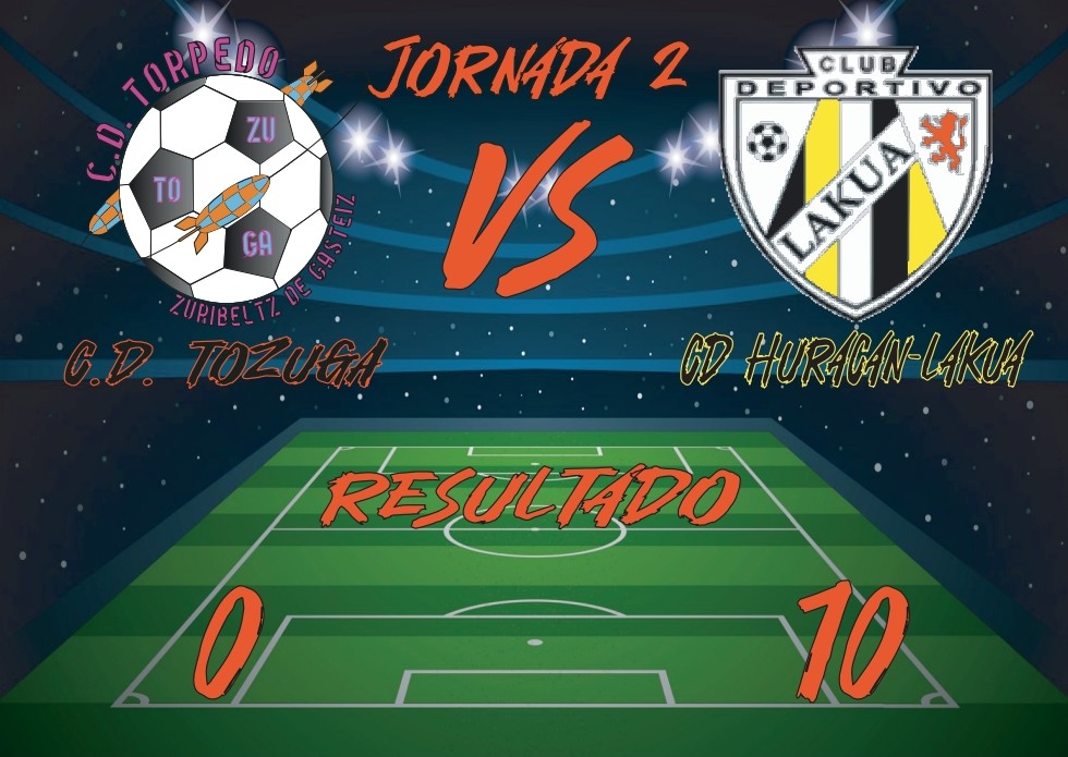 REGIONAL FEMENINO

RESULTADO:
⚽ JORNADA 2
🎽 CD TOZUGA 0 - <a href="/cdlakua/">CD Lakua</a> HURACÁN 10

#CopaRegionalFemenina, #temporada20232024, #TorpedoFemenino, #Familia, #Orgullo, #Esfuerzo, #Superación
#GoazenTorpedo