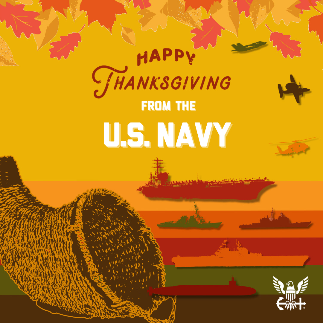 Thankful for our #USNavy family, and our Sailors standing watch around the globe. 🍂🦃

#Thanksgiving #ThankYou