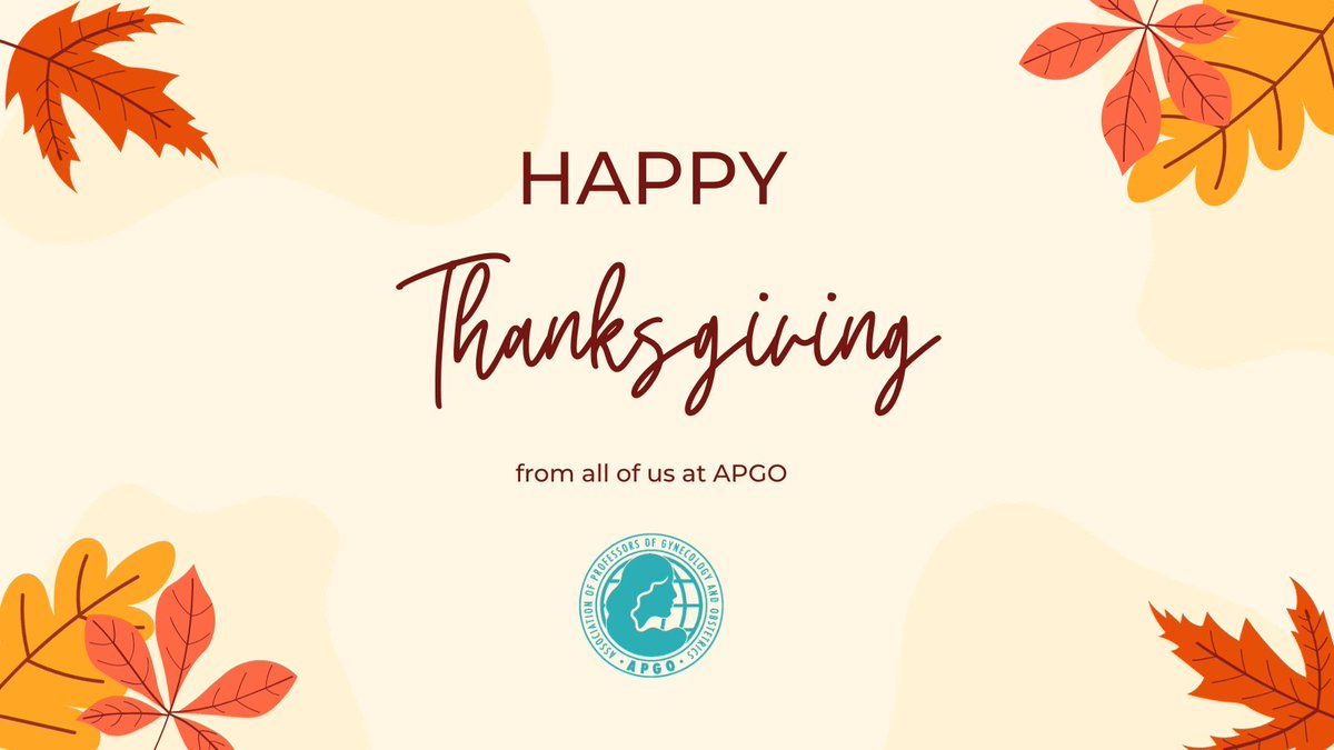 Happy Thanksgiving from APGO. Our members are the backbone of the organization, and we’re grateful for all you do. Thank you for the opportunity to support and work with you to strengthen med ed for faculty, students, and patients.