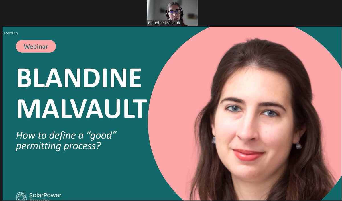 SolarPowerEU's tweet photo. "Permitting for #grids needs to be accelerated. We need to see an available grid capacity. Capacity maps🗺️ are a good practice..."
- Blandine Malvault from @Iberdrola_En, on 'good' permitting processes during our #SolarCities & #SolarRegions webinar🌆 https://t.co/3SBf2PRrvQ