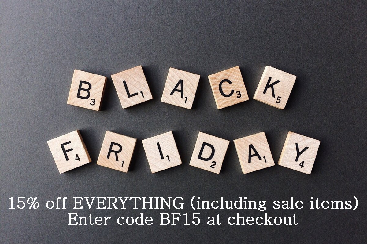 Black Friday BONANZA!
15% off everything - including Sale items.
Enter code BF15 at checkout: tbmitchell.co.uk
#tbmitchell #blackfriday