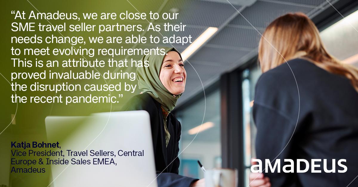 #NEWS: Hear from Katja Bohnet, #Amadeus' VP for Travel Sellers, Central Europe &amp; Inside Sales EMEA, on our latest report highlighting our SME customers adapting and thriving in the new world of travel: ow.ly/OGsr1053jHf 

#RetailTravelAgencies #Innovation #SMEsReimagined