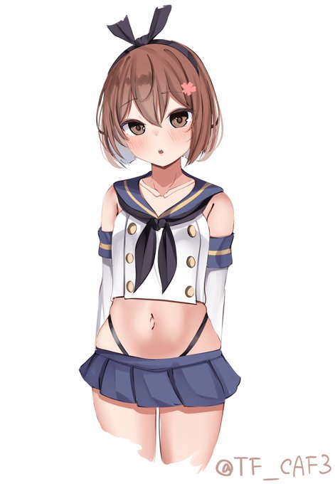 #艦これ版深夜の真剣お絵描き60分一本勝負 
#艦これ版真剣お絵描き60分一本勝負_20231123
#雪風 #艦これアーケード 

島風コスビーバー 