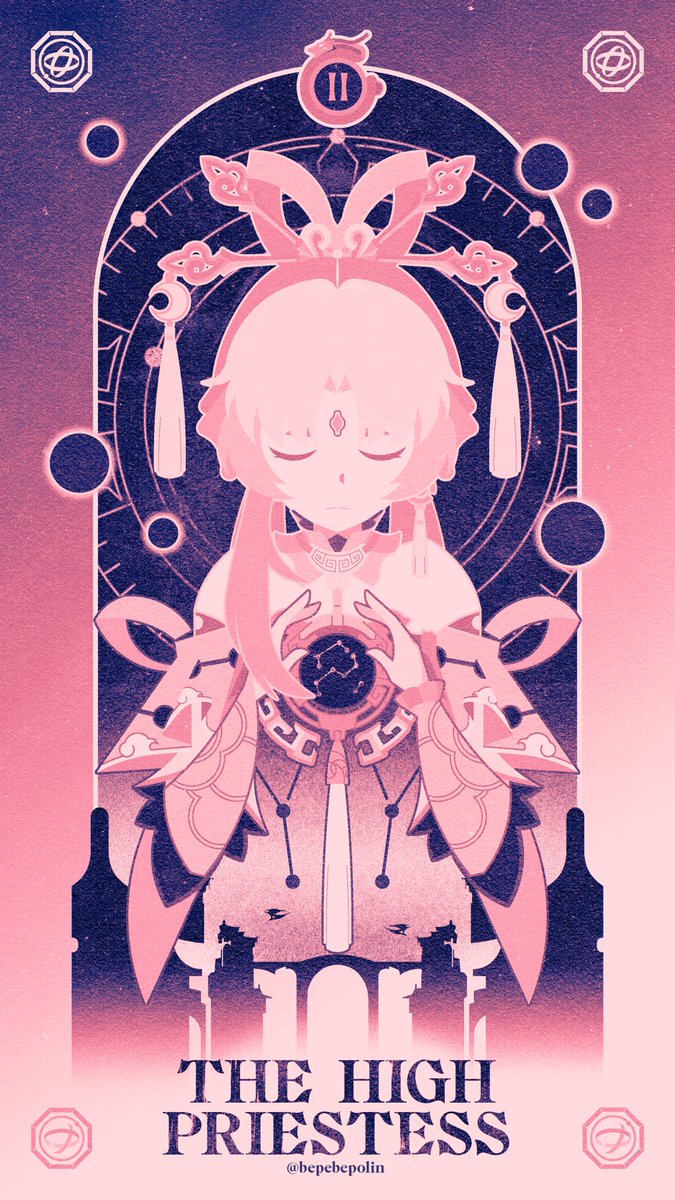 BepeBepolin's tweet photo. What is seen through the omniscia... is destined to be realized🔮 

This time I wanted to make a tribute to Fu Xuan through the tarot aesthetics. I hope you like it, it has been interesting to make an illustration in this format.  

#FuXuan #HonkaiStarRail #符玄 https://t.co/D4V33ZgbUO