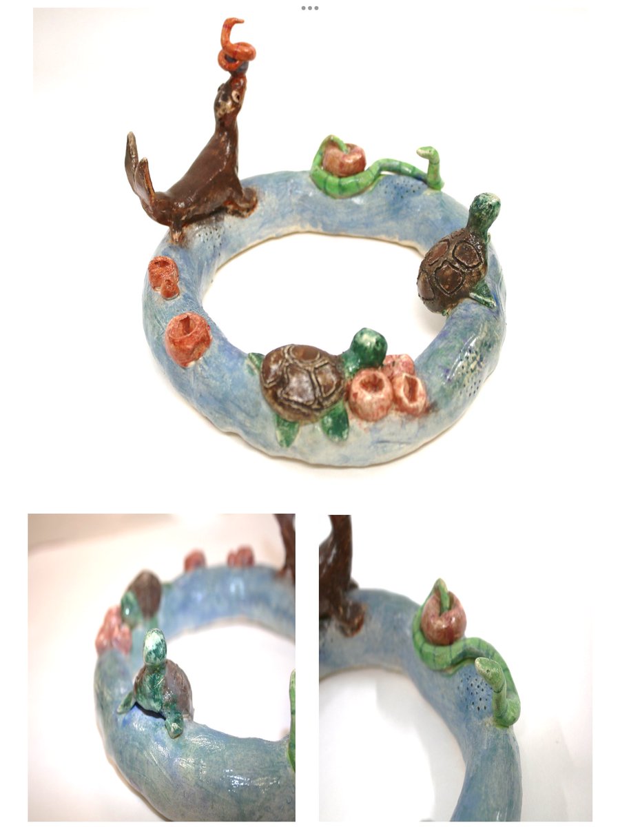 The Art Department continues to celebrate KS3 Art Work. Here is our Nov/Dec selection:

Watercolour kaleidoscope on paper by Noah Cost-Rylatt, Y7; Creative interpretation for her clay sculpture by Maria Bishop, Y8. 

<a href="/StJuliansLisbon/">St Julian's Lisbon</a> #StJuliansArt #TheJoyOfLearning