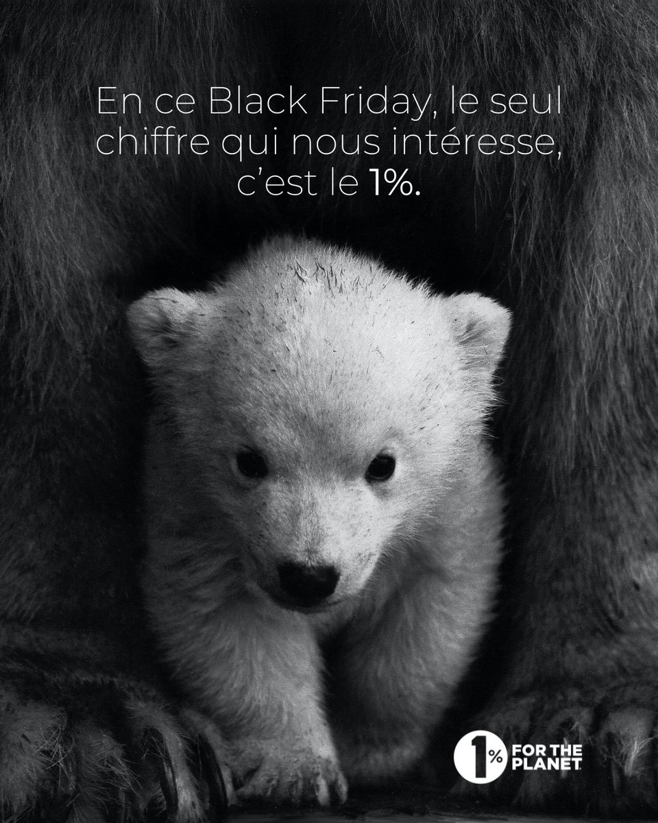 Aujourd'hui, il est difficile d’échapper aux communications autour de pourcentages de réduction pour inciter à surconsommer. Chez 1% for the Planet, le seul chiffre qui nous intéresse, c’est le 1% : 1% du CA, reversé à des associations. Rejoignez le collectif. 
#blackfriday