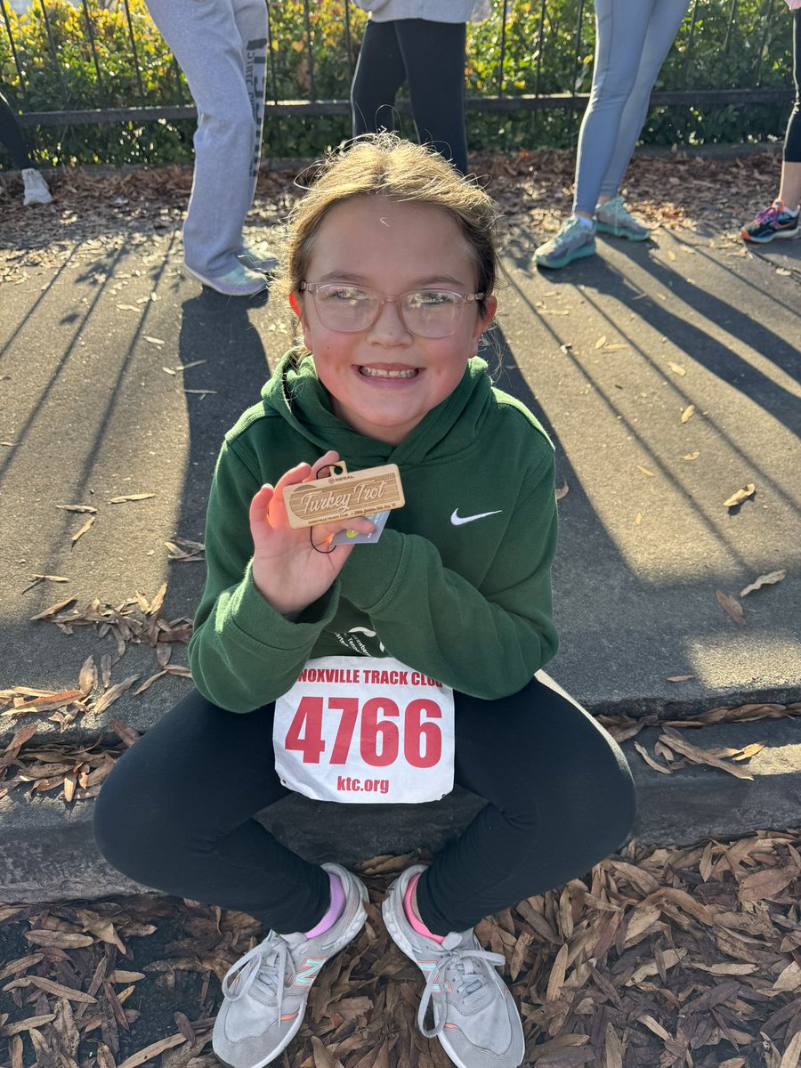 Our annual Thanksgiving Day tradition got a little more special this morning when Lyla ran the <a href="/knoxvilletrack/">Knoxville Track Club</a> Turkey Trot 5k for the first time! Proud of you girl. #HappyThanksgiving