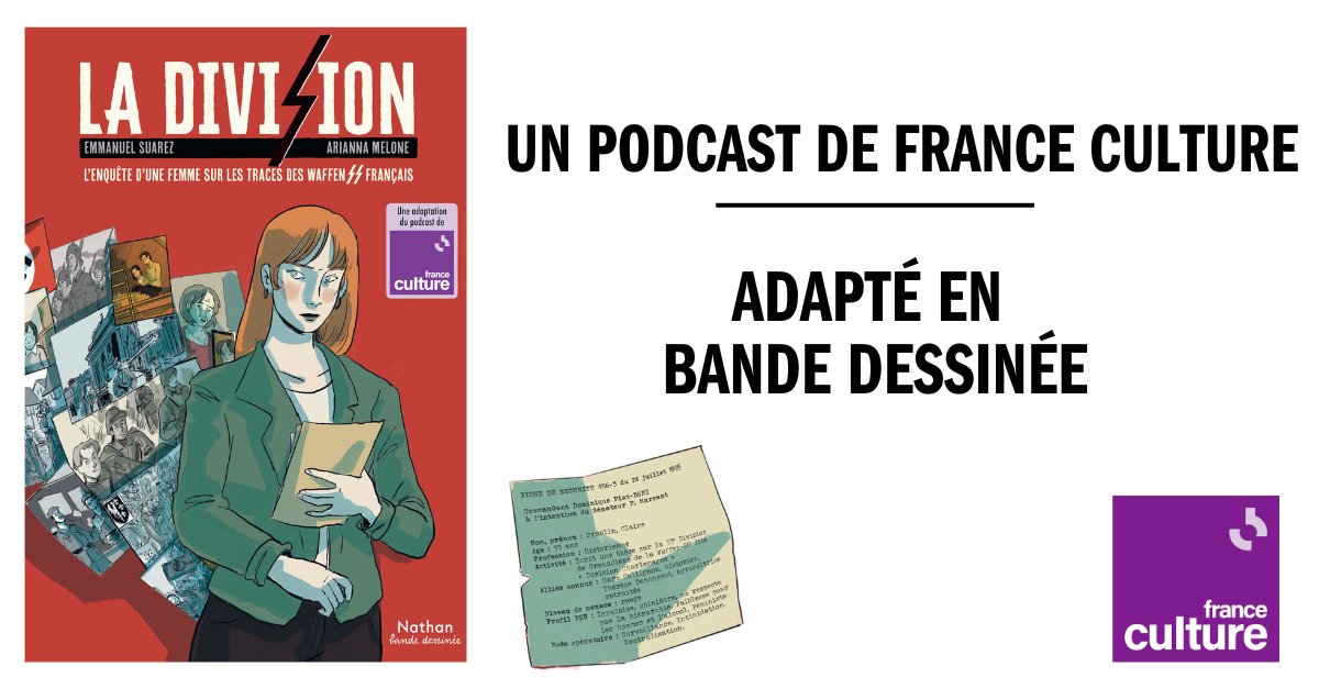 📚Vous avez aimé la fiction audio ? Découvrez 'La Division' en bande dessinée ! Une quête historique et personnelle menée par Claire Praslin, une historienne courageuse et déterminée. Seconde guerre mondiale, nazisme, enquête, féminisme : une BD passionnante et haletante à