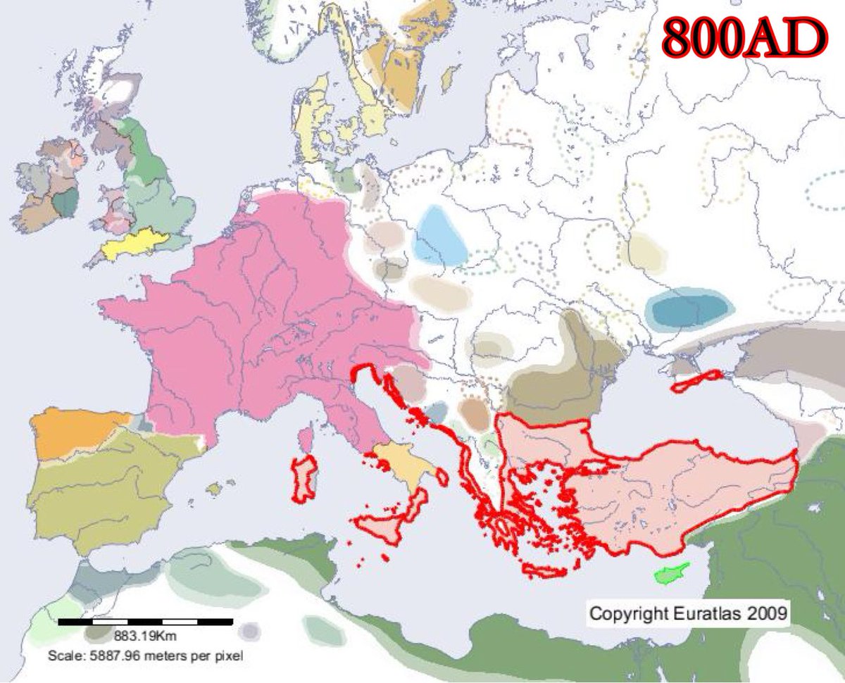 Was the medieval Roman Empire at some point like a “nation?” There is a solid argument that it was: 

“In the middle period of its history, Byzantium was understood to be the state of the Roman people: Romania was just the arche of the Romans. The vast majority of its population