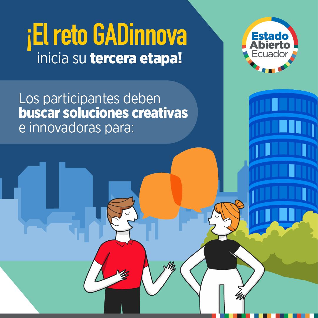 AMEcuador's tweet photo. La 3⃣ra etapa del reto #GADInnova es una convocatoria para presentar soluciones efectivas e innovadoras, a los desafíos de participación ciudadana encontrados por los GADM de @GADPuyango y de #FranciscodeOrellana.  

📌Postula hasta el 3 de diciembre en: https://t.co/HyvY49FOMr https://t.co/fj5pzcZ6lK