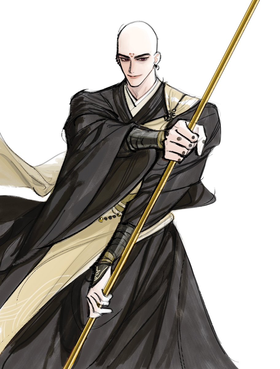 「หัวโล้นตรงนั้น หลวงพี่โจวอี้ฝู ใส่สบงแล้」|♡omix♡ อยู่ในยุทธภพのイラスト
