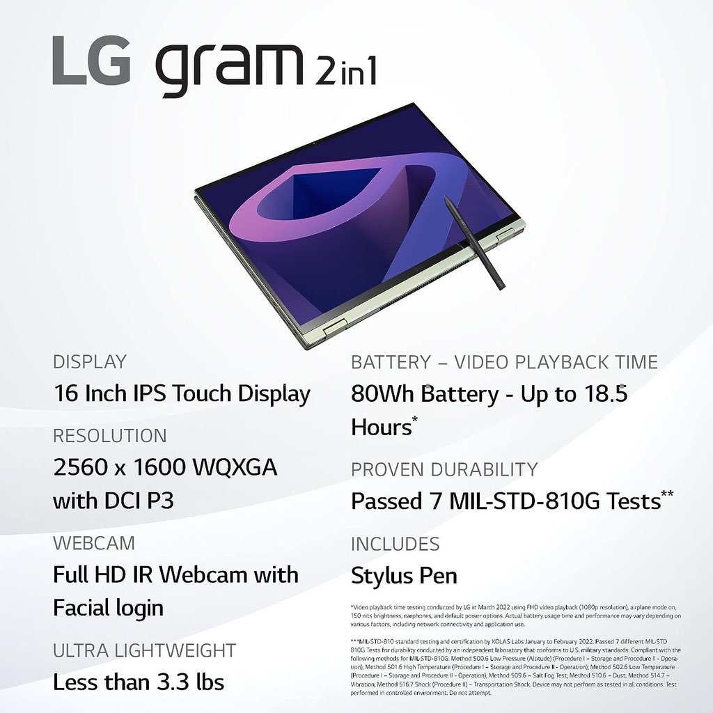 discofly41's tweet photo. Looking to upgrade your laptop?
Check out the #BlackFriday Big Deal for #LGgram, the #lightweightlaptop!
LG Gram 2 in 1 16T90Q → $768.18 OFF
✅ Versatile 360º touch display
✅ Easy drawing with LG Stylus Pen
✅ Extended battery life
Learn more: https://t.co/o9112efXs3 https://t.co/j25nSzuCkO