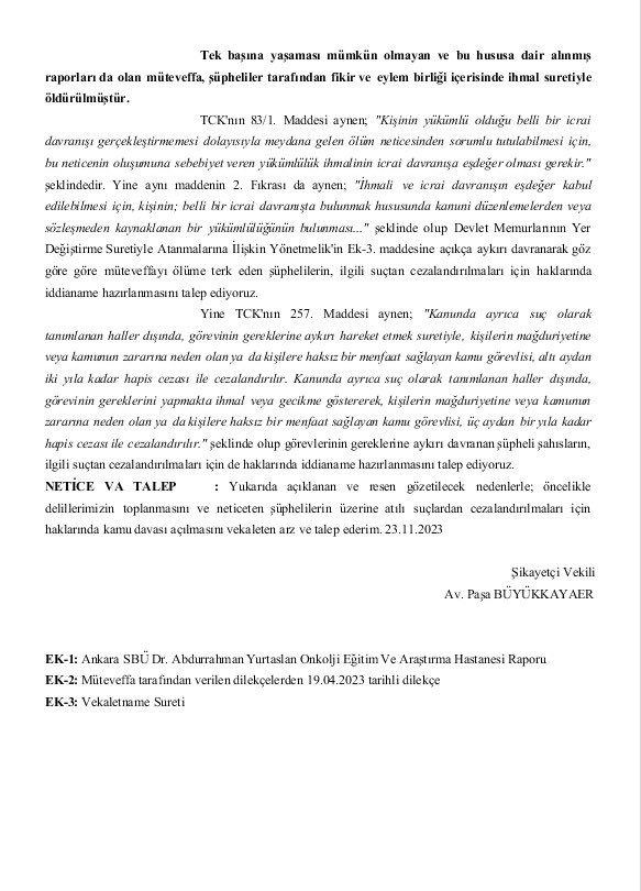 umitozdag's tweet photo. Anayasa'nın 10. maddesi ‘Eşitlik’ ilkesini düzenler. İlgili madde; kanun önünde bütün vatandaşlar eşittir, kadınlar ve erkekler de eşit haklara sahiptir der ve sonrasında ekler: ''Çocuklar, yaşlılar, özürlüler, harp ve vazife şehitlerinin dul ve yetimleri ile malul ve gaziler için alınacak tedbirler eşitlik ilkesine aykırı sayılmaz.''

Kamu kurumlarında, kaynağını bu hükümden alan bazı kadrolar tahsis edilmiştir. Şehit yakınlarına, gazilere ve engelli vatandaşlarımıza, toplumsal adaletin gereği olarak tanınan bu kadrolar, Anayasal bir haktır. Bu hak gereği, istihdam edilen engelli vatandaşlarımızdan biri olarak Kars Defterdarlığı'na atanan Çağlar BALTACI, epilepsi hastası bir gençti. Ailesi Ankara'da yaşıyordu ve onların desteği olmadan tek başına yaşamını sürdürmesi hayati risk taşıyordu. Bu sebeple Devlet Memurları Yer Değiştirme Yönetmeliği Ek-3 madde uyarınca kanuni hakkı olan, aile yanına tayinini talep etti. Durumunu anlattığı amirleri her defasında Çağlar'ın haklı talebini reddettiler ve “Madem gidecektin neden geldin.” demek suretiyle daha da üzerine gittiler. Oysa Çağlar'ın tek isteği, ailesinin bulunduğu Ankara'da görev yapabilmekti. Bu isteği de kanuni hakkıydı. Hayati tehlikesini bildiren sağlık raporuna rağmen tayin işlemini yapmadılar. Tam 1,5 yıl bunun mücadelesini verdi. En sonunda annesi gelip bizzat ricacı oldu amirlerinden. Amirleri, acılı ve tedirgin anneye hiç çekinmeden; “Senin oğlunun hiçbir bir şeyi yok. Yolda bizden hızlı yürüyor.” diyerek geri çevirdiler. Tedirgin anne bu sefer de Cimer’e başvurdu. Sonunda tayin işlemlerini başlattılar ancak bu kez de resmi yazışmalar bir türlü bitmek bilmiyordu. Ya cevap verilmiyor ya da geç veriliyordu. Ve Çağlar, 6 Kasım 2023 günü, tek başına yaşadığı Kars'taki evinde, girdiği epilepsi krizi sonucu hayatını kaybetti.

Şimdi kendinizi, göz göre göre evladını yitiren anne-babanın yerine koyunuz. Ne büyük acı... Allah sabır versin. Çağlar'ın annesinden ve kardeşinden bu acı olayı dinledikten sonra derhal Kars Cumhuriyet Başsavcılığı'na suç duyurusunda bulunarak, Çağlar'ın ölümüne sebep olan kamu görevlilerinin cezalandırılmasını talep ettik. Devlete hizmet etmek isteyen evlatlarının, cenazesini taşımak zorunda kalan acılı ailenin yanındayız. Sürecin sonuna kadar takipçisi olacağız. Sadece ailesi için değil, başka Çağlar’lar ölmesin diye, suç işleyenler cezasını çeksin diye yapacağız. @zaferpartisi