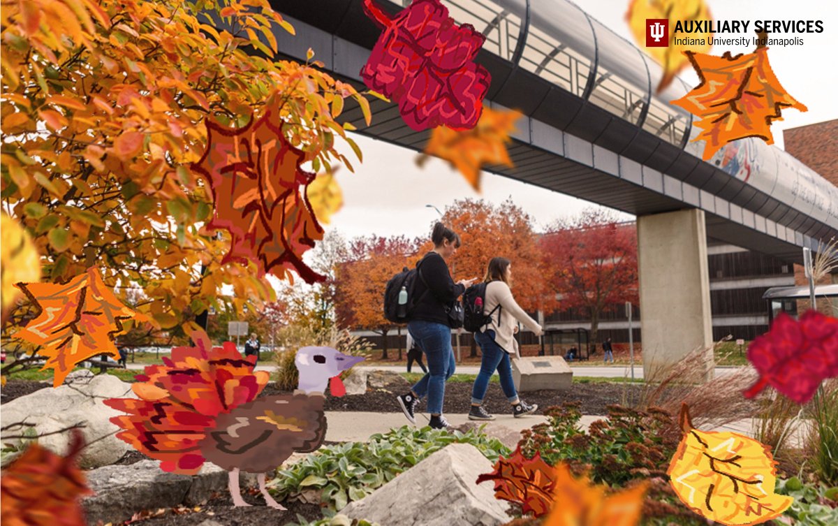 iuiaux's tweet photo. Happy #thanksgiving, Jags from everyone at Auxiliary Services at Indiana University Indianapolis (IUPUI). 🦃 🍂 https://t.co/A0wWsZPtP3